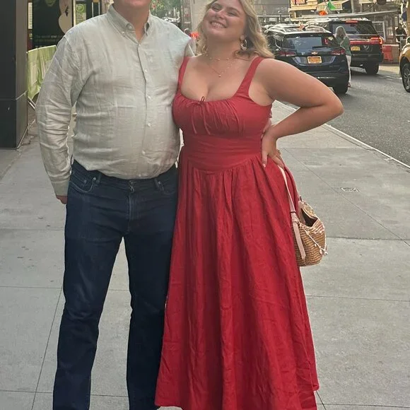 Balia Linen Dress in Sundried Tomato - Picture 3 of 6